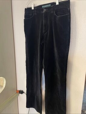 Ralph Lauren Black Velvet Wide Leg Jeans